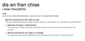 Disenfranchisement